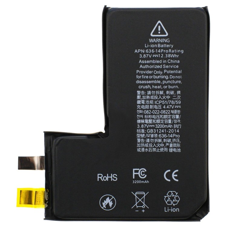 Bateria iphone 14 pro + run dignsotic TLIDA