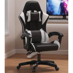 Silla Gamer blanca con masaje